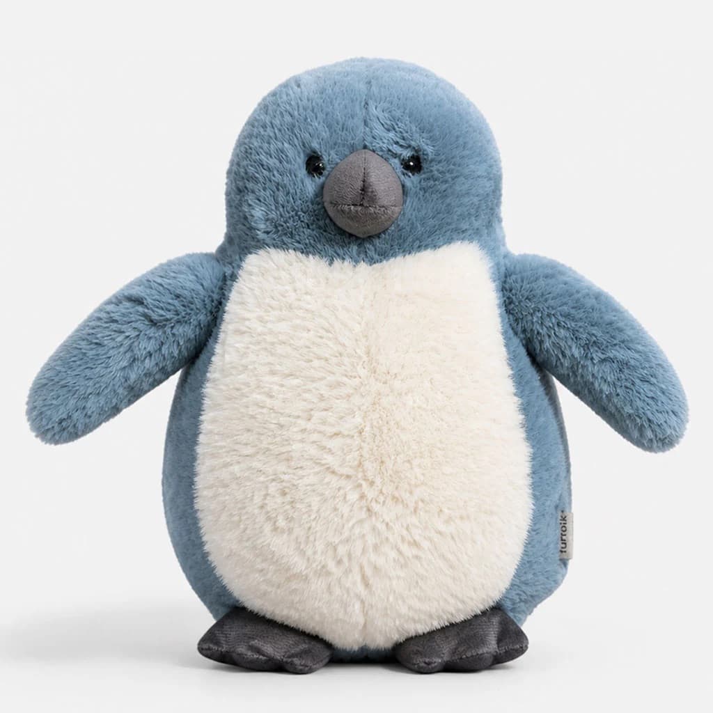 Blue and cream little penguin plush toy