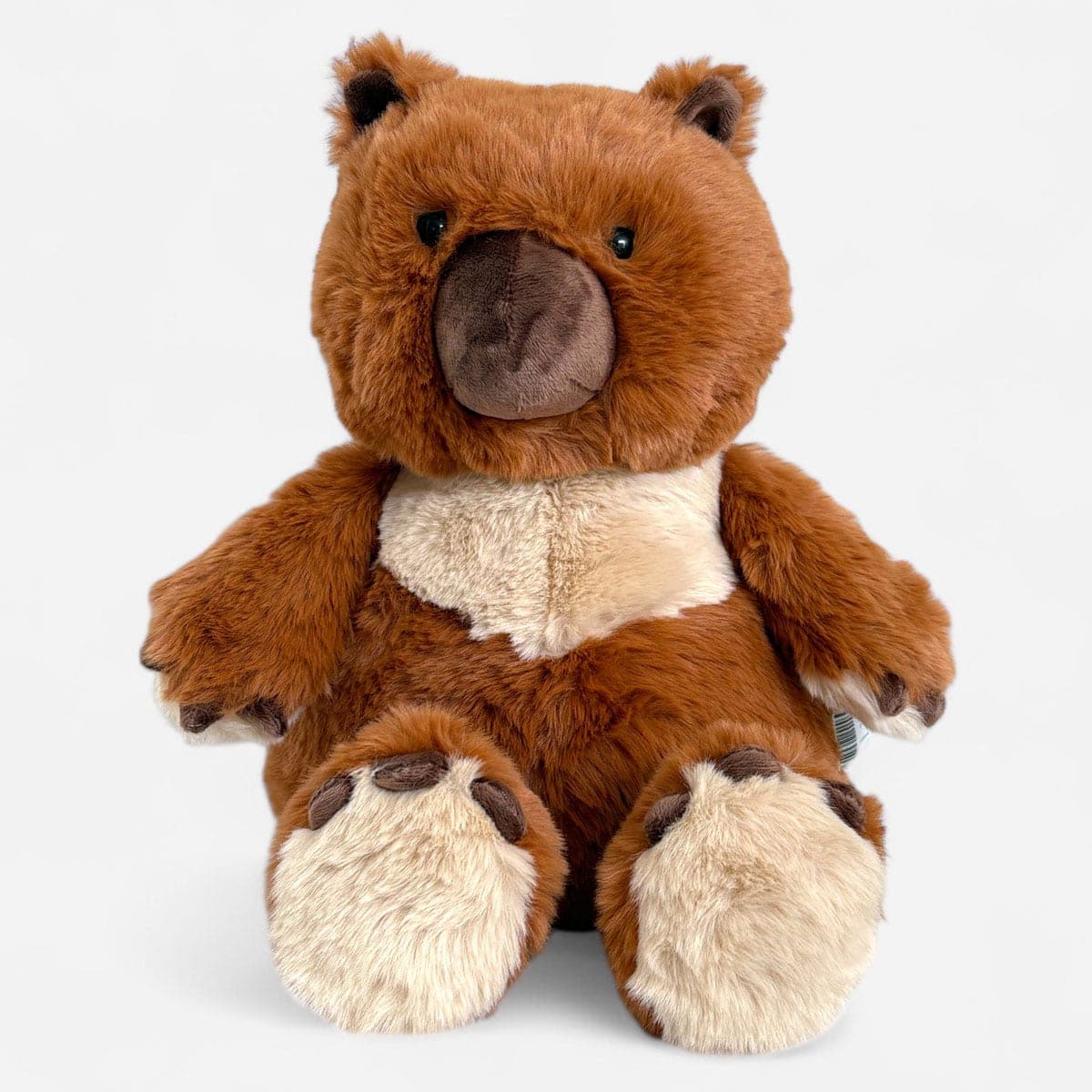 Round brown wombat plush toy